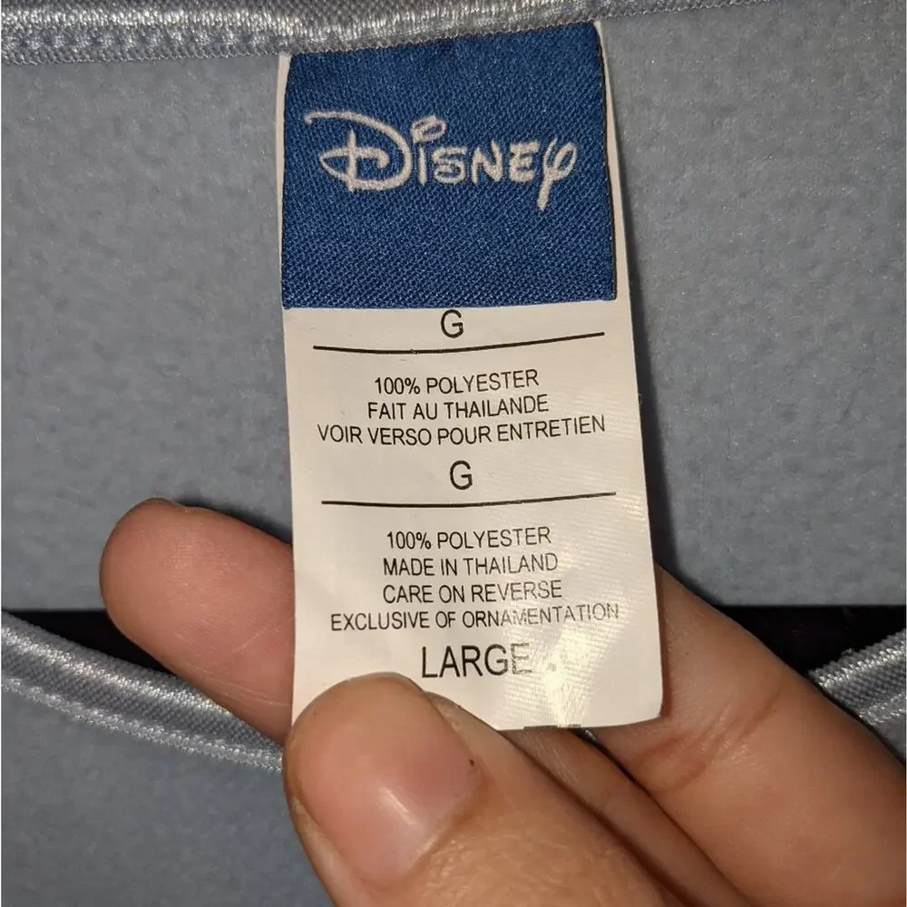 Disney Blue Mickey & Minnie Christmas Gift Long Sleeve Fleece Pullover Top L - Picture 4 of 10